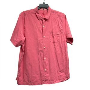 Tommy Bahama Pink Silk Blend Button Down Shirt Size XXL